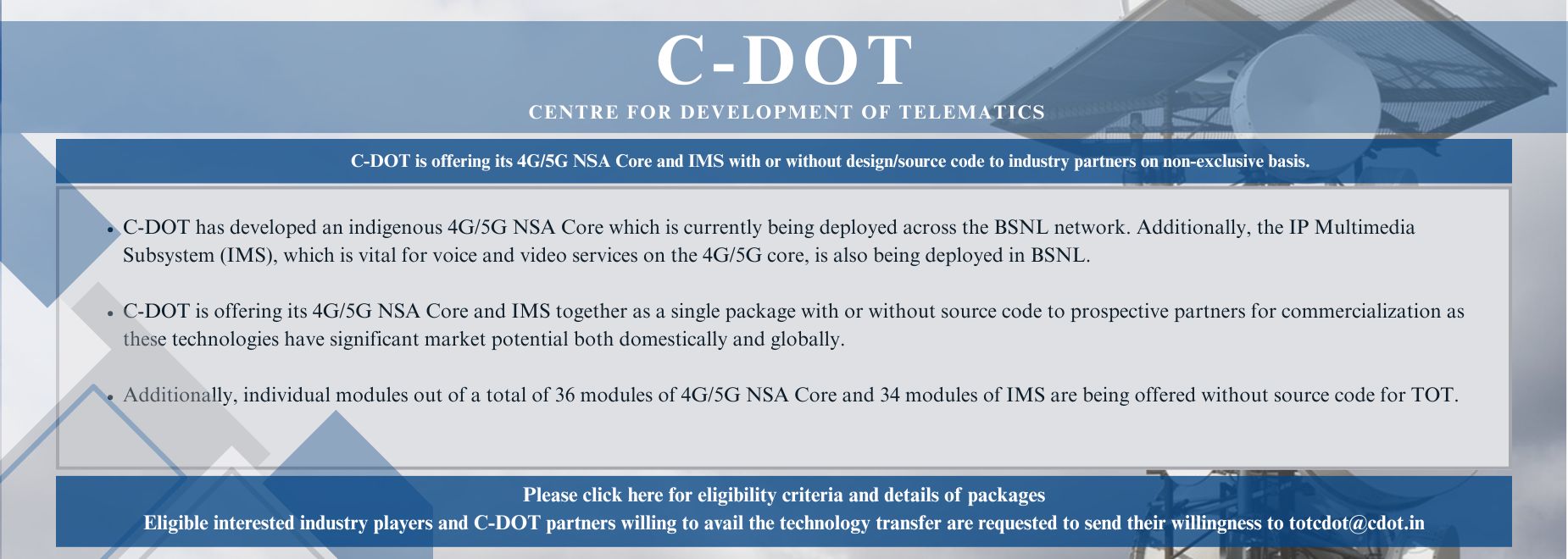 4G/GG Core NSA and IMS Soln